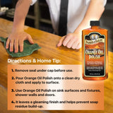 PARKER & BAILEY ORANGE OIL POLISH - Natural Orange Scented Wood Cleaner &