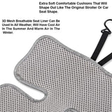 Lebogner 3D Air Mesh Cool Baby Seat Liner for Strollers, Car Seats, Jogger, Bouncer and More, Thick Cushion Seat Pad Protector, Supports Newborns, Infants, and Toddlers, Installs Quick and Easy, Grey