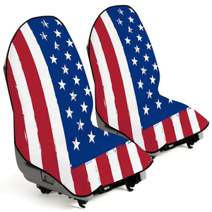lebogner Waterproof Seat Cover, Sweating Towel for Post Gym Workout, Running, Swimming, and Beach, 2-Pack Universal Fit Anti-Slip Seat Protector for Cars, and Trucks, Machine Washable, American Flag