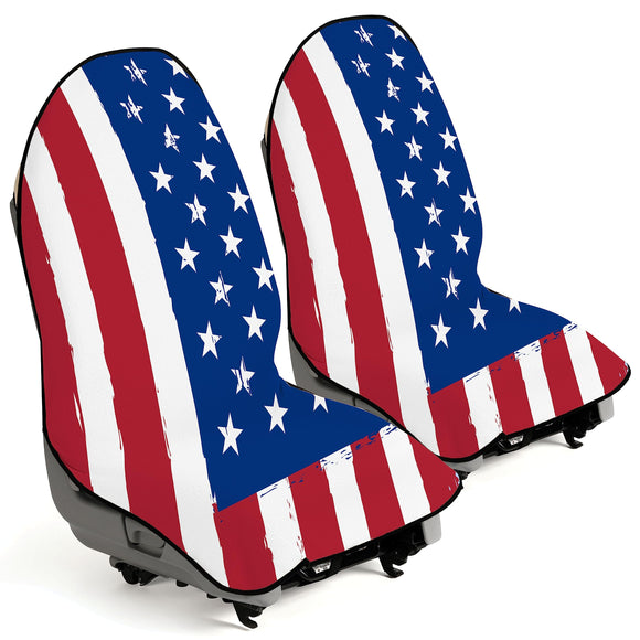 lebogner Waterproof Seat Cover, Sweating Towel for Post Gym Workout, Running, Swimming, and Beach, 2-Pack Universal Fit Anti-Slip Seat Protector for Cars, and Trucks, Machine Washable, American Flag