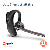 Plantronics - Voyager 5200 (Poly) - Bluetooth Over-the-Ear (Monaural) Headset - Compatible to connect to Cell Phones - Noise Canceling