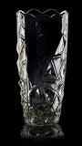 Crystal Vase, 12" high, for Flowers & Decor, Ice Grain Design, Lovely Nice Shiny Piece, Suitable for All Occasions, Perfect as a Gift,
