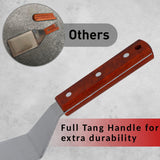 Eggssentials Griddle Spatula Stainless Steel Grill Spatula Turner for Burgers, Cookies and Pancakes with Wooden Handle.