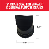 Oatey 43745 Seal for 2 Inch Shower and Floor Drain, No Size, Black