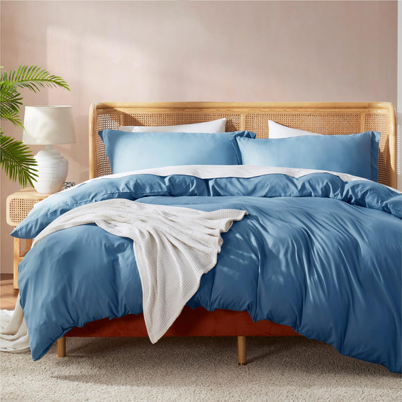 Nestl Blue Heaven Duvet Cover King Size - Soft Double Brushed King Duvet Cover