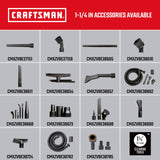 CRAFTSMAN CMXZVBE38611 1-1/4 in. Crevice Tool Wet Dry Vac Attachment, Industrial-Grade Shop Vacuum Accessory for Cleaning Tight Spaces, Fits 1-1/4 in. Hose Diameter