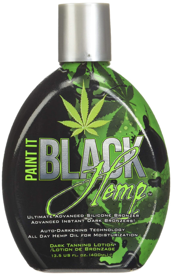Millennium Tanning Products - Paint It Black Hemp Bronzer & Dark Tanning Lotion - 13.5 Ounce