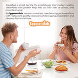 Eggssentials Egg Poacher Pan & Poached Egg Maker, Granite Egg Poacher with 6