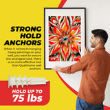 Qualihome Self Drilling Drywall Anchors - Plastic Anchors for Drywall, Gypsum Wallboard, Sheetrock - Screw Anchors for Multiple Wall Hanging Items - No Pre Drilling Required - 75 Lbs. (200 Pack)