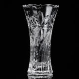 Crystal Clear Crystal Vase,, 12inch high, for Flowers & Decor, Coconut Flower Design, Lovely Nice Shiny Piece, Suitable for All Occasions, Perfect as a Gift,, Clear