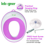 Lebogner Kids Toilet Training Seat, Purple Potty Trainer For Boys And Girls, Toddler Toilet Topper Ring, Fits Elongated And Round Bowls, Secure Non-Slip Surface, Suction Cup, Storage Hook Included