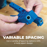 Kreg KPHJ320 Pocket-Hole Jig 320 - Small, Durable Jig for Tight Spaces - Create Rock-Solid Joints - Adjustable Drill Guides - For Materials 1/2"-1 1/2" Thick - Holiday Home Improvement Gifts for Him