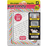Eye Candy Ultra Bright Full Page Magnifier and Book Light, As Seen On TV Anti Glare Reading Light Makes Pages 3X Bigger with Dimmable Brightness