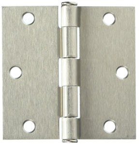 Ultra Hardware 35065 Square Corner Plain Bearing Hinge 3.5 2.2mm Rp Sq Us15, 30 Piece