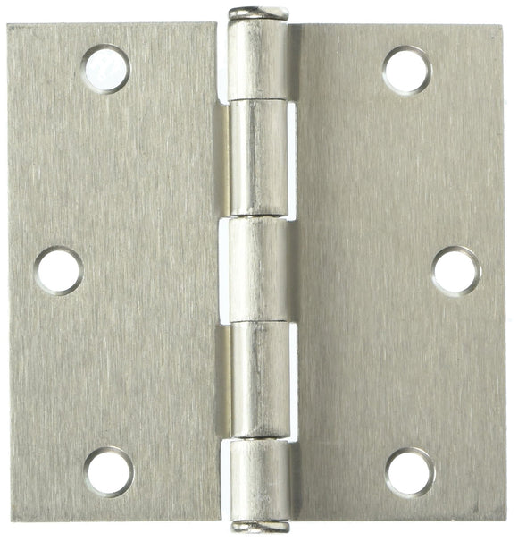 Ultra Hardware 35065 Square Corner Plain Bearing Hinge 3.5 2.2mm Rp Sq Us15, 30 Piece