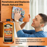 PARKER & BAILEY ORANGE OIL POLISH - Natural Orange Scented Wood Cleaner &