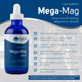 Trace Minerals | Mega-Mag 400 mg Liquid Magnesium Chloride | Supports Normal Heart Health, Calm Mood, Digestion, Sleep | Helps with Muscle Cramps | 30 Servings, 4 fl oz (1 Pack)
