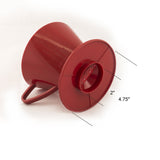 Fino Pour-Over Coffee Brewing Filter Cone, Number 2-Size, Red, Brews 2 to 6-Cups