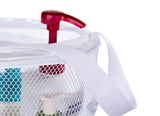 Dorm Shower Caddy � 8� X 12� - Carry Your Sundries Right Into the Shower. Great for College Dorm Life, Gyms, Camping and Travel. Folds Flat for Easy Storage When Not Needed. (White)