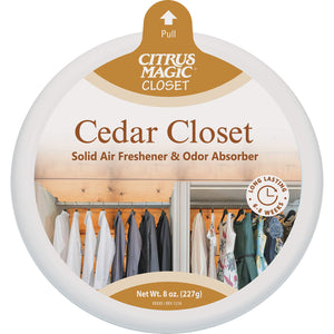 Citrus Magic For Closets Odor Absorbing Solid Air Freshener, Cedar Closet,
