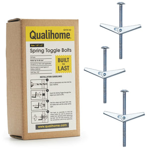 QUALIHOME Spring Toggle Bolt Anchors - Heavy Duty Wall Anchors for Hanging Items