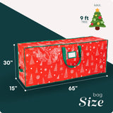 Handy Laundry Christmas Tree Storage Bag - Stores 9 Foot Artificial Xmas Holiday Tree, Durable Waterproof Material, Zippered Bag, Carry Handles. Protects Against Dust, Insects and Moisture.