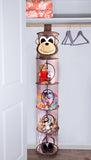 5 Tier Storage Organizer - 12" X 59" - Hang in Your Children�s Room or Closet for a Fun Way to Organize Kids Toys or Store Gloves, Shawls, Hats and Mittens. Attaches Easily to Any Rod. (Monkey)