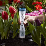 Taylor 7 inch Capacity Easy to Read Break and Freeze Proof Flexible Silicone Rain Gauge, Post Mount or Ground Stake, Teal