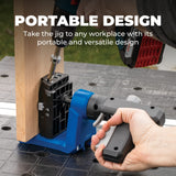 Kreg KPHJ520PRO Pocket-Hole Jig - Durable Kreg Pocket-Hole Jig - Easy Clamping & Adjusting - Includes 360-Degree Rotating Handle - with Pocket-Hole Screws - for Materials 1/2" to 1 1/2" Thick