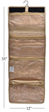 Hanging Travel Cosmetic Bag Organizer - Easily Organize your Cosmetics, Toiletries and Jewelry while Traveling. Clear Storage Pockets with Zipper Closure and Metal Hook to Hang in Bathroom or Closet.