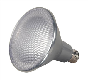 Satco S9442 Par38 LED 3500K 25' Beam Spread Medium Base Light Bulb, 15W
