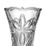 Crystal Clear Crystal Vase,, 12inch high, for Flowers & Decor, Coconut Flower Design, Lovely Nice Shiny Piece, Suitable for All Occasions, Perfect as a Gift,, Clear