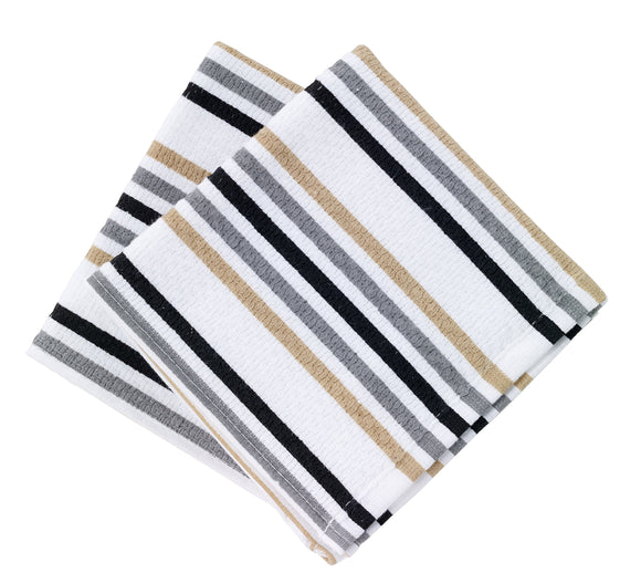T-fal Textiles Highly Absorbent 100% Cotton Double Sided Printed Dish Cloths, 12