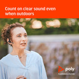 Plantronics - Voyager 5200 (Poly) - Bluetooth Over-the-Ear (Monaural) Headset - Compatible to connect to Cell Phones - Noise Canceling