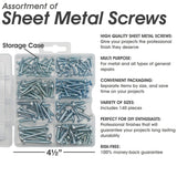 Qualihome Pan Head Phillips Drive Sheet Metal Screws Assortment Kit, 140 Pieces
