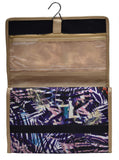 Hanging Travel Cosmetic Bag Organizer - Easily Organize your Cosmetics, Toiletries and Jewelry while Traveling. Clear Storage Pockets with Zipper Closure and Metal Hook to Hang in Bathroom or Closet.