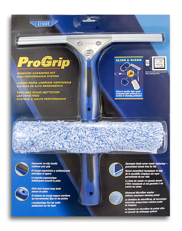 Ettore 65000 Professional ProGrip Window Cleaning Kit; 12-Inch ProGrip Squeegee