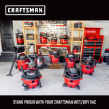 CRAFTSMAN CMXZVBE38610 1-1/4 in. Dusting Brush Wet Dry Vac Attachment, Industrial-Grade Shop Vacuum Accessory for Cleaning Stubborn Debris, Fits 1-1/4 in. Hose Diameter