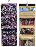 Hanging Travel Cosmetic Bag Organizer - Easily Organize your Cosmetics, Toiletries and Jewelry while Traveling. Clear Storage Pockets with Zipper Closure and Metal Hook to Hang in Bathroom or Closet.