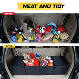 Trobo Trunk Organizer, Multipurpose Collapsible Car Storage Box With Insulated Cooler Compartments, X-Large Leak-proof Auto Grocery Bag Holder For Hot Or Cold Food, Truck, Van, SUV, Travel Accessories