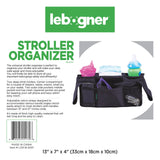 lebogner Luxury Stroller Organizer, Stroller Accessories, Universal Black Baby Diaper Stroller Bag, Stroller Cup Holder, Fits Most Strollers.