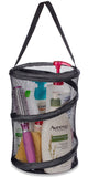 Dorm Shower Caddy � 8� X 12� - Carry Your Sundries Right Into the Shower. Great for College Dorm Life, Gyms, Camping and Travel. Folds Flat for Easy Storage When Not Needed. (Black)