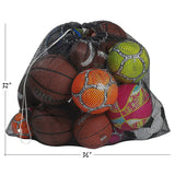 Handy Laundry Mesh Equipment Bag, Black - 24 x 36 - Adjustable, sliding drawstring cord closure. Perfect mesh bag for parent or coach, making it easy to transport.