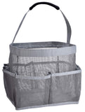 Masirs Mesh Shower Bag, Easily Carry, Organize Bathroom Toiletry Essentials while Taking a Shower, (9-Pockets | Grey)