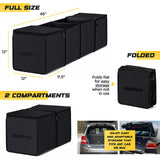 Trobo Trunk Organizer, Multipurpose Collapsible Car Storage Box With Insulated Cooler Compartments, X-Large Leak-proof Auto Grocery Bag Holder For Hot Or Cold Food, Truck, Van, SUV, Travel Accessories