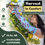 FARMER'S DEFENSE Sleeves | UV Cooling Sleeves for Sun Protection | Premium Anti-Scratch Arm Guard Sleeve for Skin - for Gardening Harvesting Sports Outdoors | Unisex |Tropical Flowers S/M