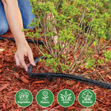 Gilmour 1065290 Black Flat Weeper Soaker, Drip Irrigation Outdoor, Flexible Hose for Vegetable Gardens, Flower Beds, Lawns, and Orchards, 50 feet