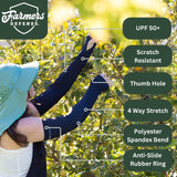 FARMER'S DEFENSE Sleeves: Anti-Scratch Sleeve for Skin & UV Sun Protection - for Gardening Harvesting Sports Outdoors - Unisex