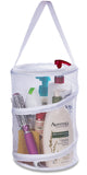 Dorm Shower Caddy � 8� X 12� - Carry Your Sundries Right Into the Shower. Great for College Dorm Life, Gyms, Camping and Travel. Folds Flat for Easy Storage When Not Needed. (White)