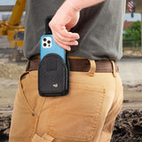 Nite Ize Clip Case Hardshell Universal Rugged Holster - Protective Phone Holder with Belt Clip - Phone Holster for Men's & Women's Belts - Utility Belt Phone Pouch - X-Large, Black
